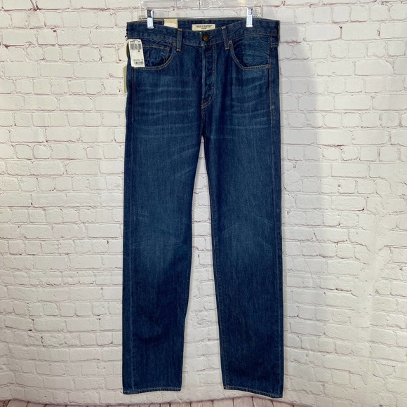 Levis Ruler Straight Jeans Sweet Blue Dark Wash - Picture 1 of 8